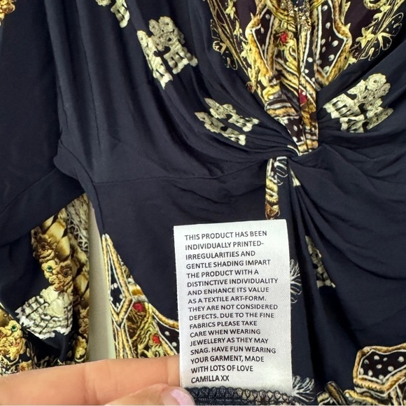 Camilla Long Split Front Twist Dress Its All Over Torero - Picture 12 of 16